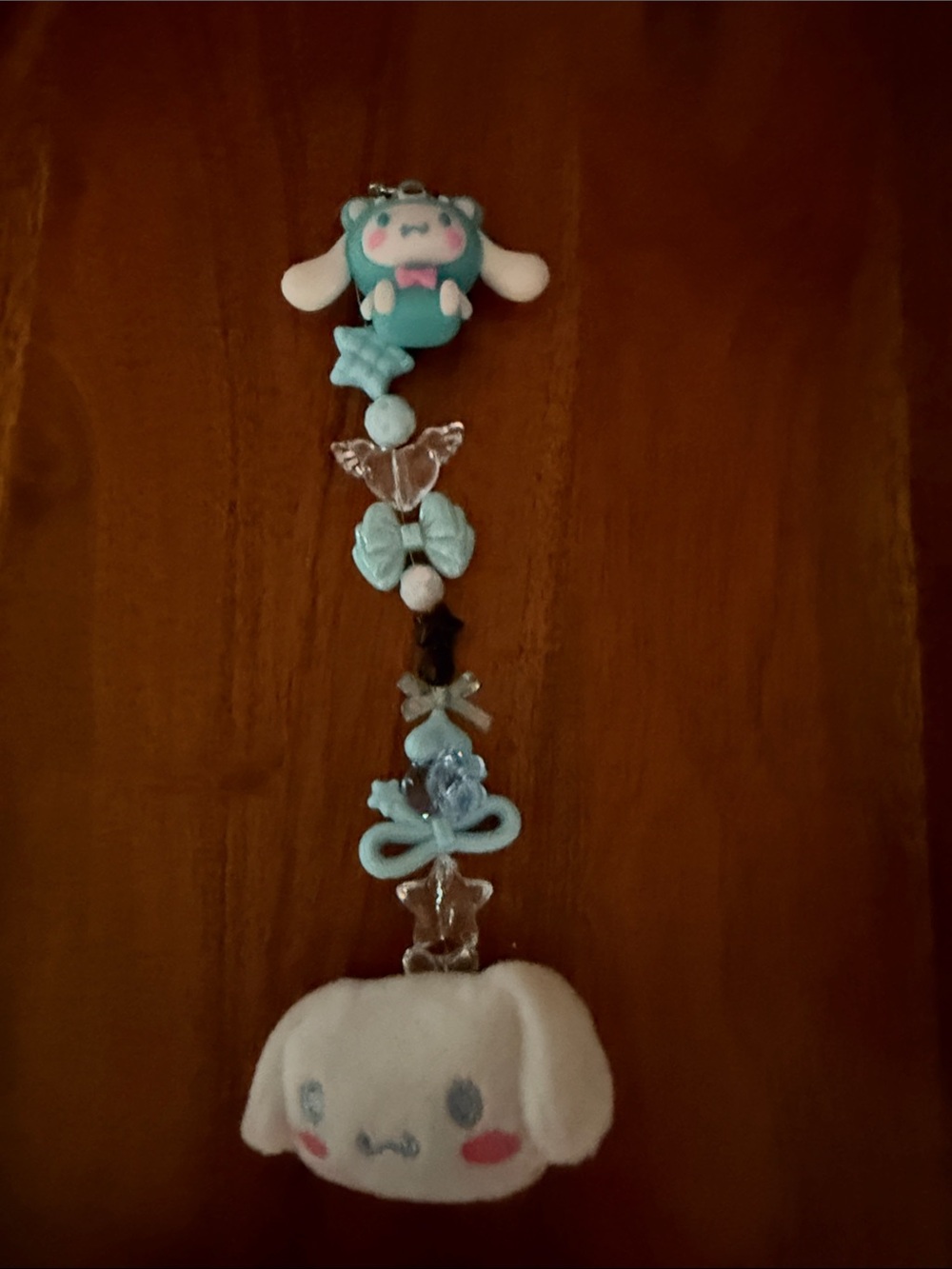 Hand crafted cinnamaroll key chain